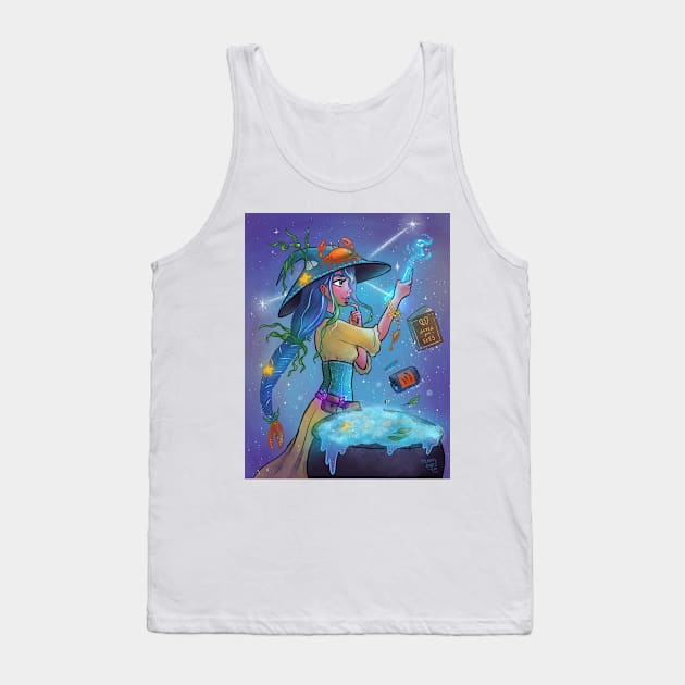 Cancer Witch Tank Top by mooneyesart